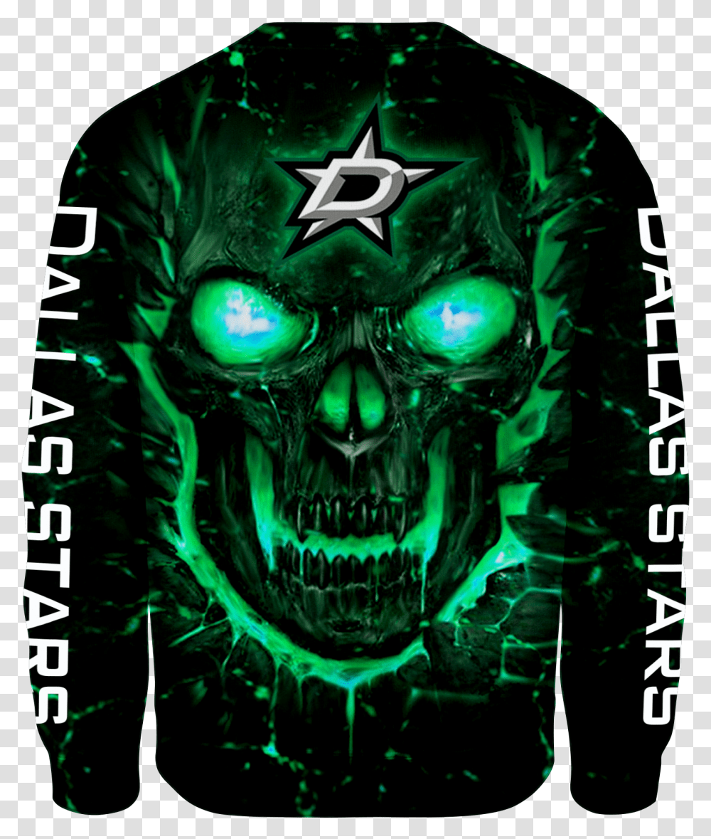 Dallas Stars Skull, Green, Alien Transparent Png