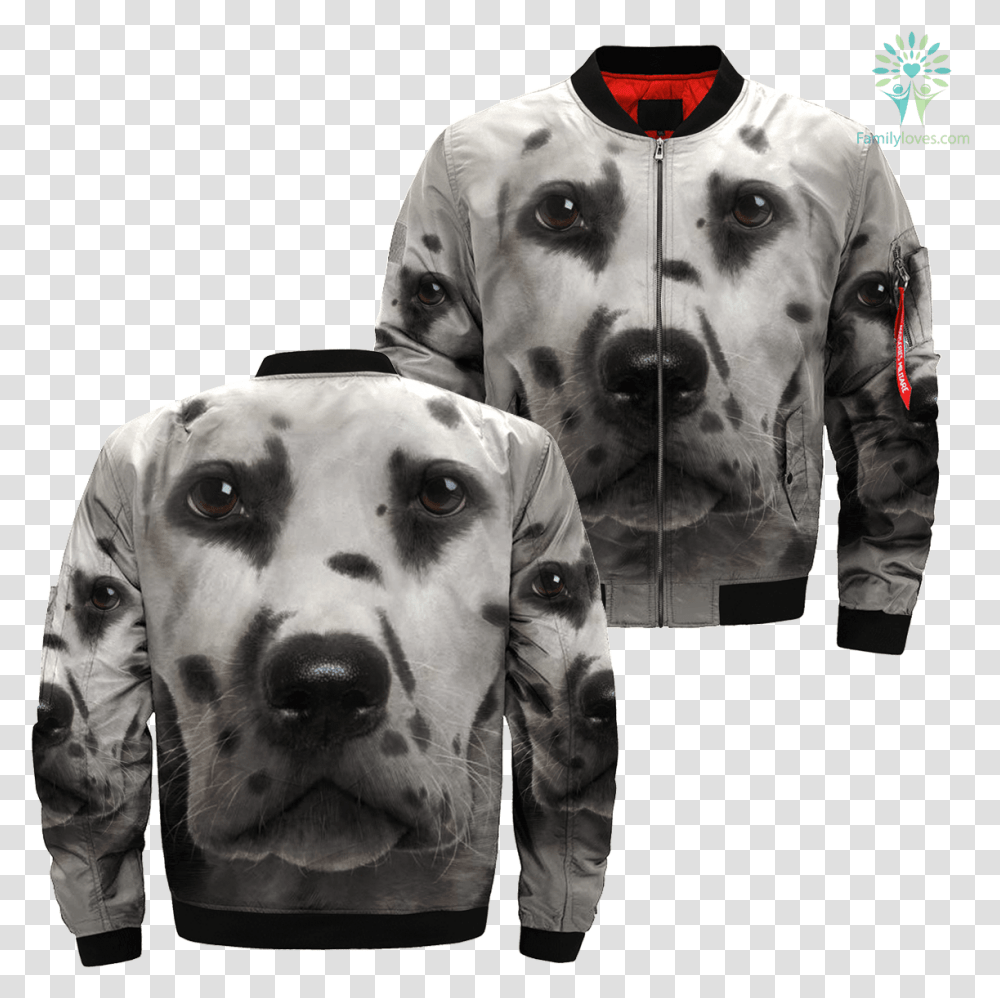 Dalmatian Over Print Jacket Tag Familyloves Love Dog 3d All Over Printed Shirts, Canine, Mammal, Animal, Pet Transparent Png