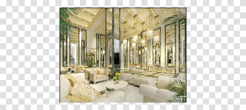 Damac Residences With Interiors By Versace Home, Lobby, Room, Indoors, Furniture Transparent Png
