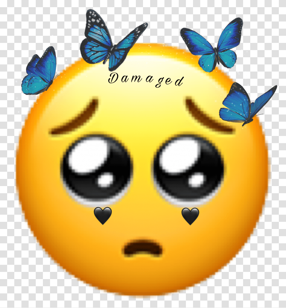 Damaged Sad Emoji Sticker By Harleigh Uwu Emoji, Ball, Bowling, Graphics, Art Transparent Png