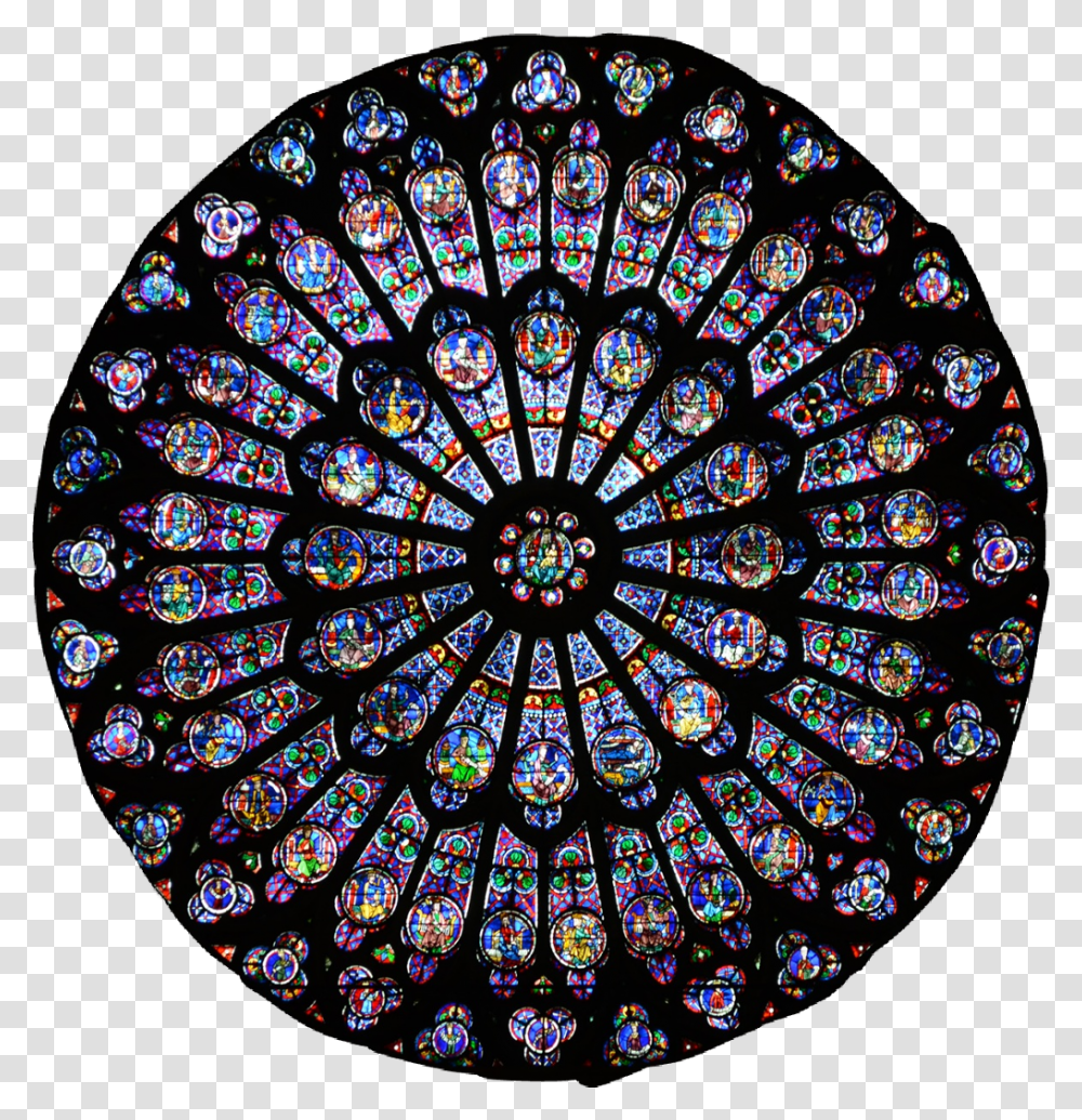 Dame Church Window Holy Dark Colorful Notre Dame Cathedral, Stained Glass, Rug Transparent Png