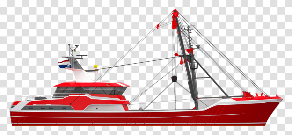 Damen Beam Trawler Mast, Boat, Vehicle, Transportation, Watercraft Transparent Png