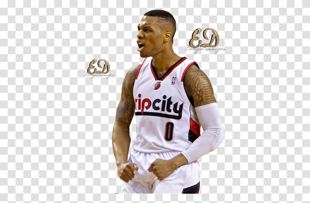 Damian Lillard Pumped Image Basketball Player, Person, People, Clothing, Team Sport Transparent Png