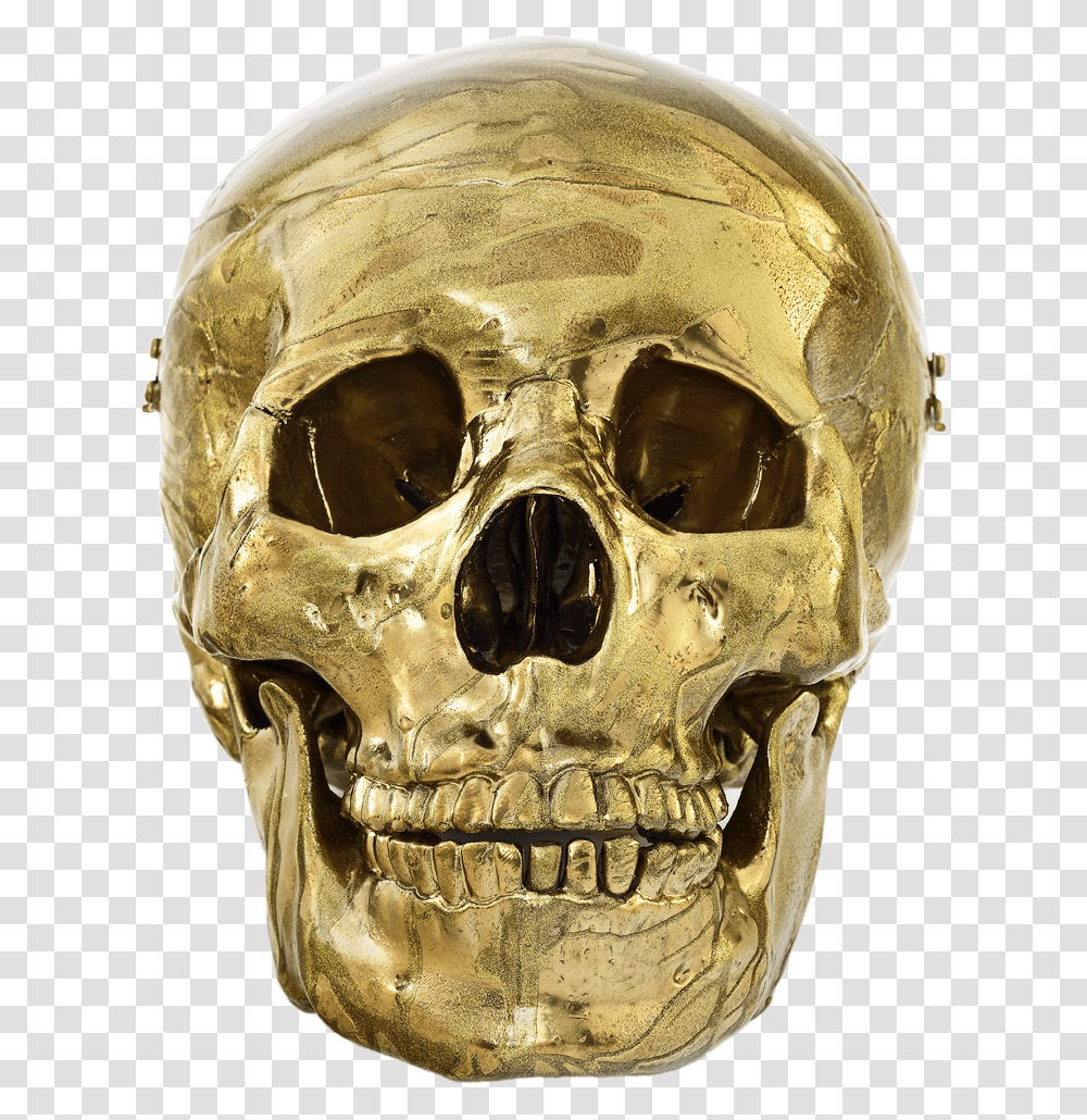 Damien Hirst Glorious Magnificent Imperial Gold Head, Helmet, Apparel, Jaw Transparent Png