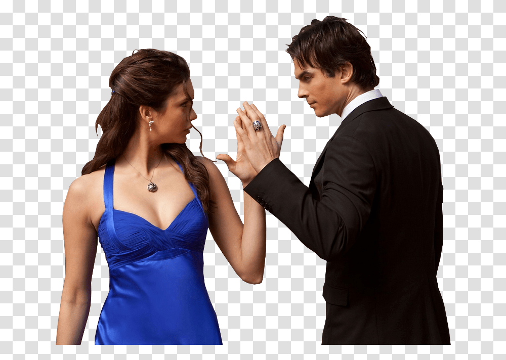 Damon And Elena Ball, Person, Evening Dress, Robe, Gown Transparent Png