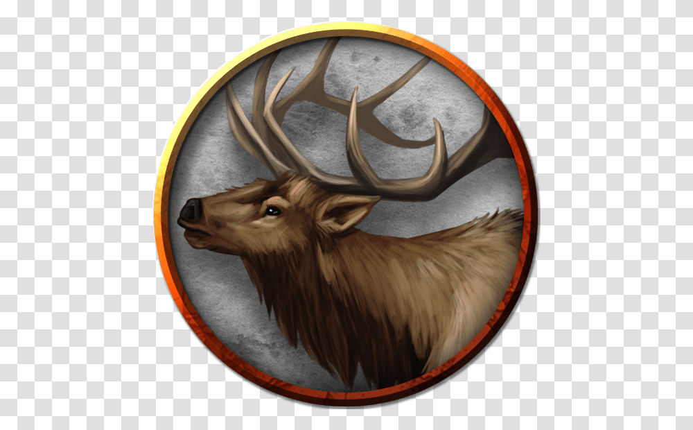 Dampd Elk Token, Deer, Wildlife, Mammal, Animal Transparent Png