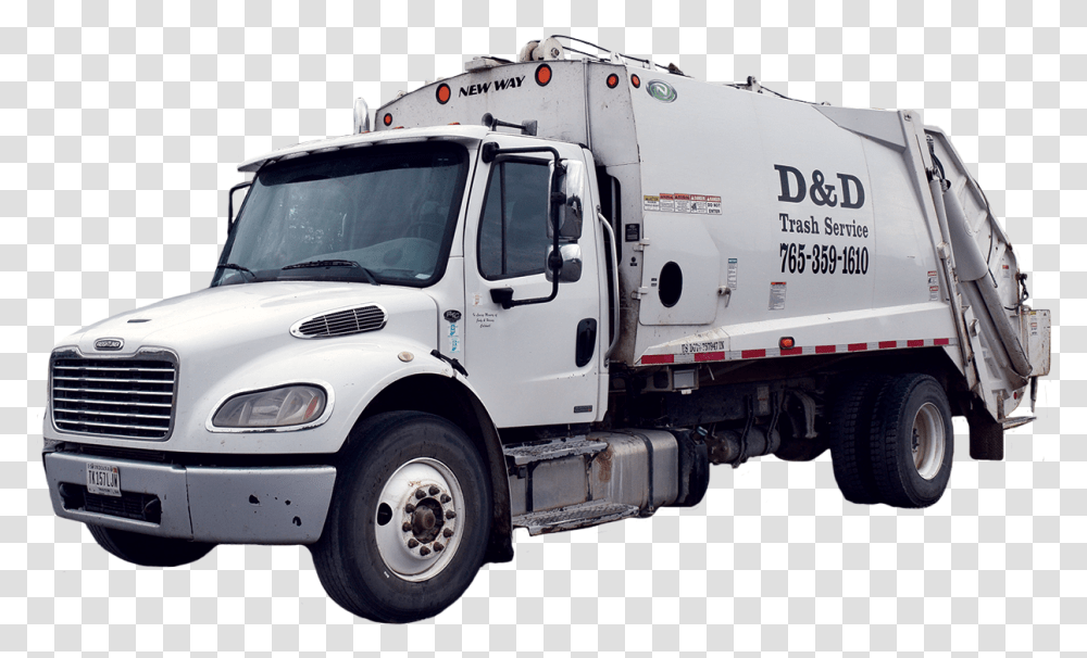 Dampd Trash Service, Truck, Vehicle, Transportation, Trailer Truck Transparent Png