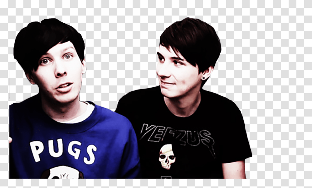 Dan And Phil Pngs, Person, Face, T-Shirt Transparent Png