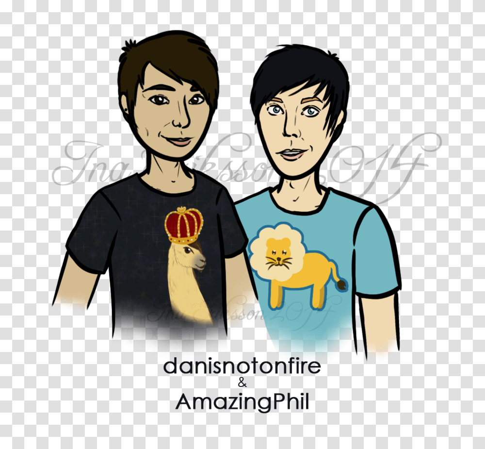 Dan Howell And Phil Lester, Apparel, T-Shirt, Person Transparent Png