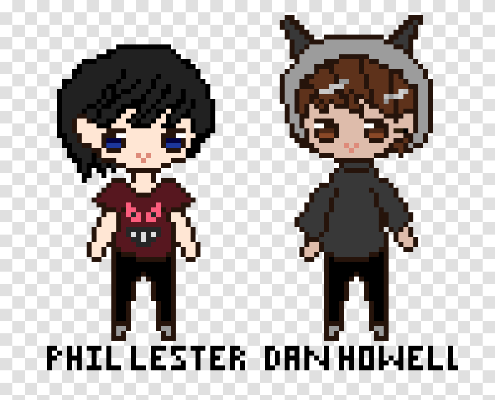 Dan Howell And Phil Lester Pixel Art Maker, Doll, Toy, Housing, Indoors Transparent Png