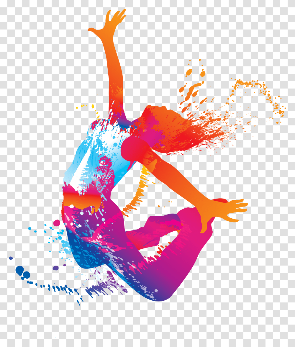 Dance Ballet Dancer Color Art Graphic Design Colorful Dance Clip Art, Dance Pose, Leisure Activities, Person, Human Transparent Png