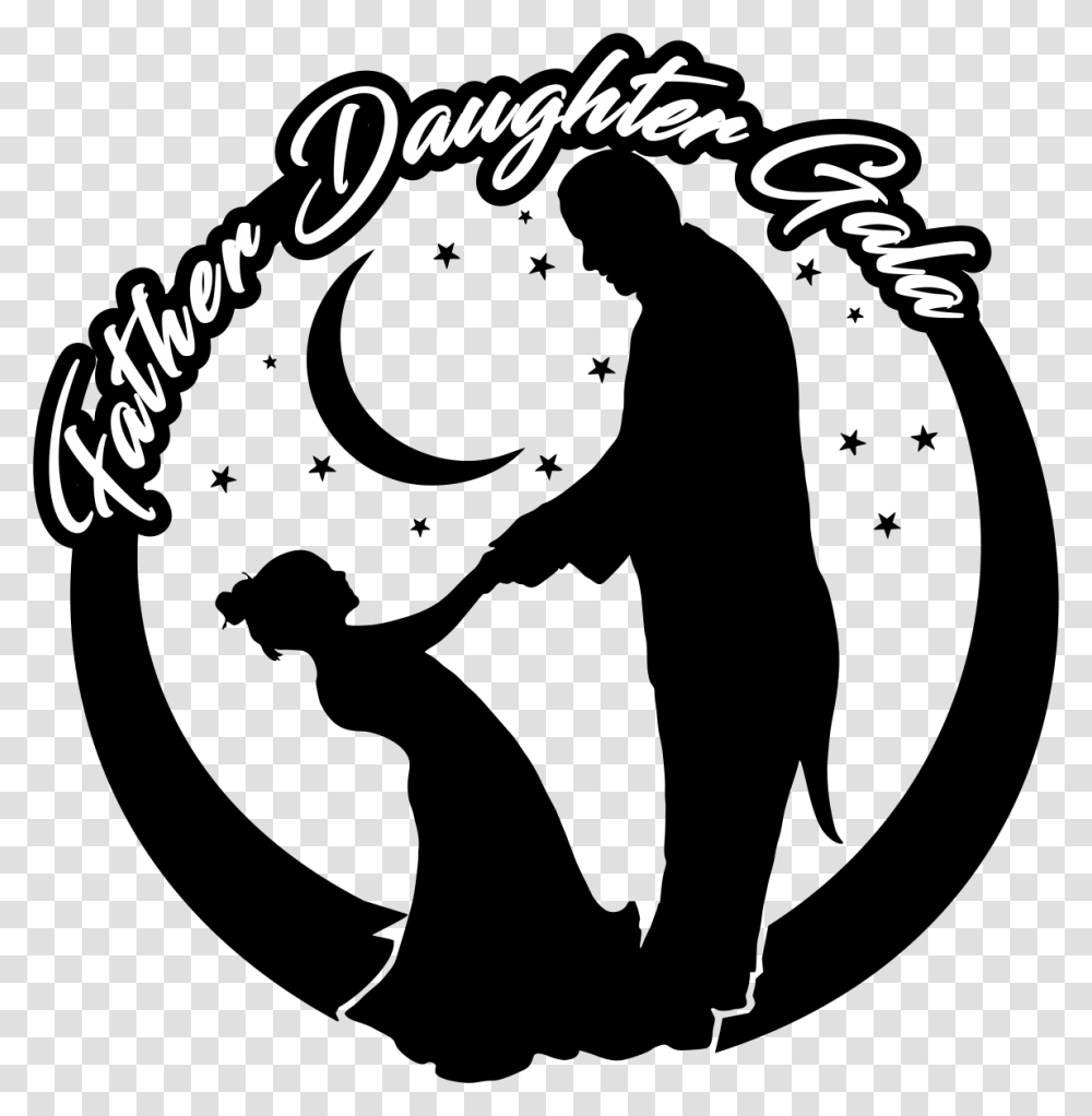 Dance Clip Art Daddy Daughter Dance Silhouette, Person, Stencil, Label Transparent Png