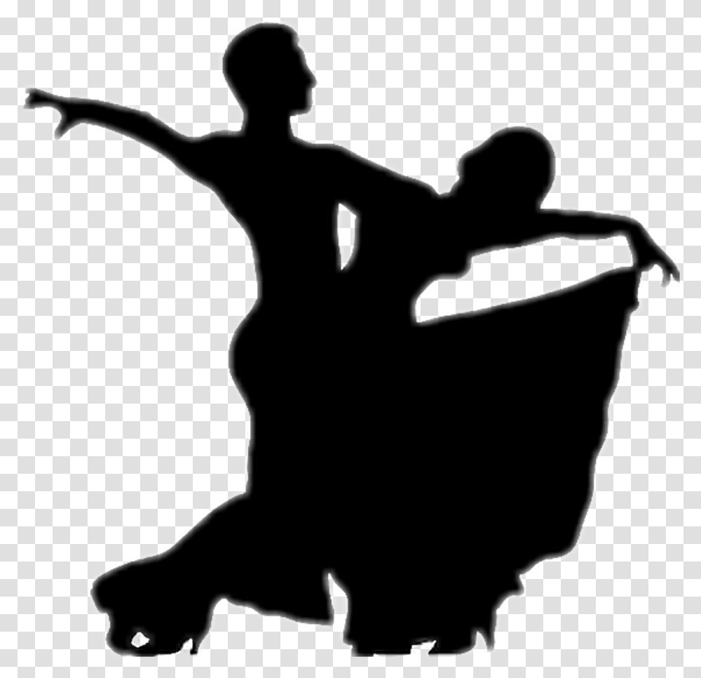 Dance Couple Black Shadow Stickers Ballroom Dancers Silhouette, Person, Human, Dance Pose, Leisure Activities Transparent Png