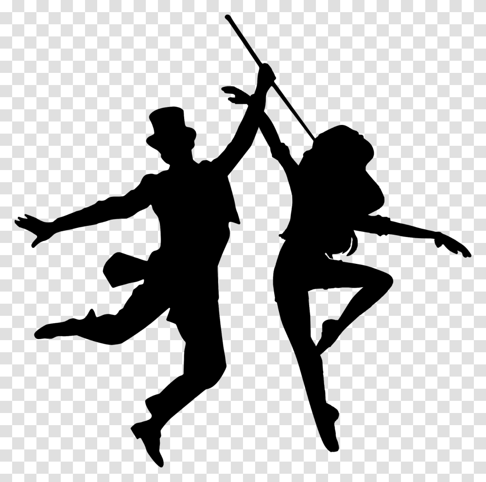 Dance Couple Silhouette Salsa Logo Swing Boogie Hip Hop Dancer Silhouette, Gray, World Of Warcraft Transparent Png