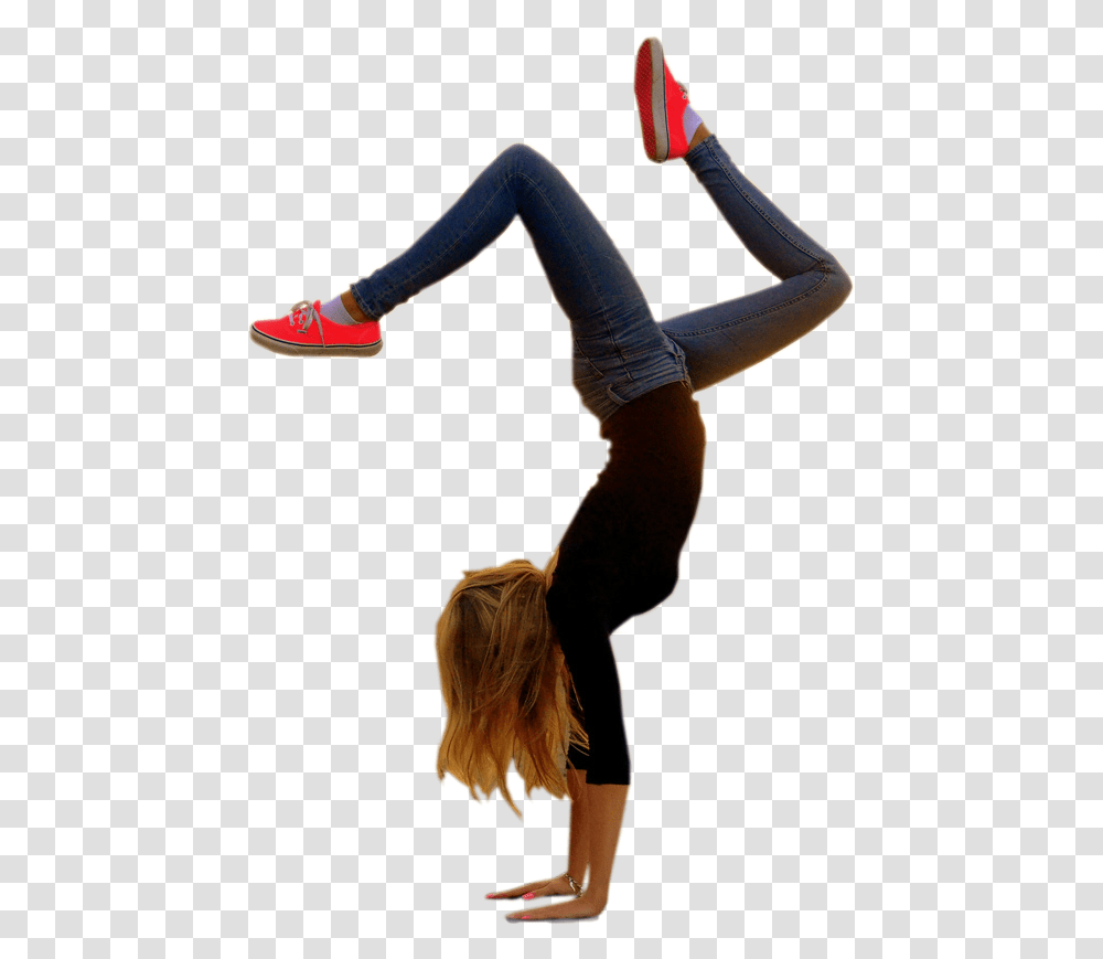 Dance Girl Girl Doing A Handstand, Person, Human, Dance Pose Transparent Png