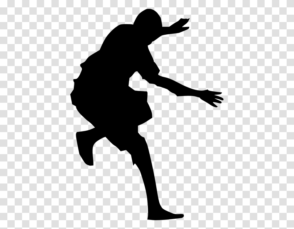 Dance Man Black People Guy Silhouette Male Person Jumping Silhouette, Gray, World Of Warcraft Transparent Png