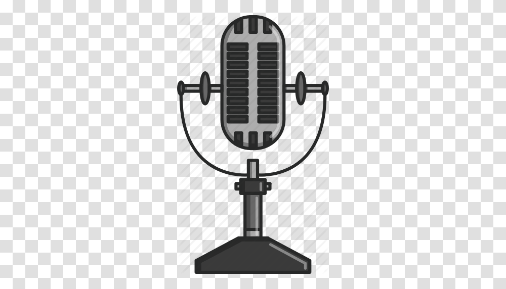 Dance Microphone Music Musical Radio Singer Song Icon, Cross, Weapon, Armor, Security Transparent Png
