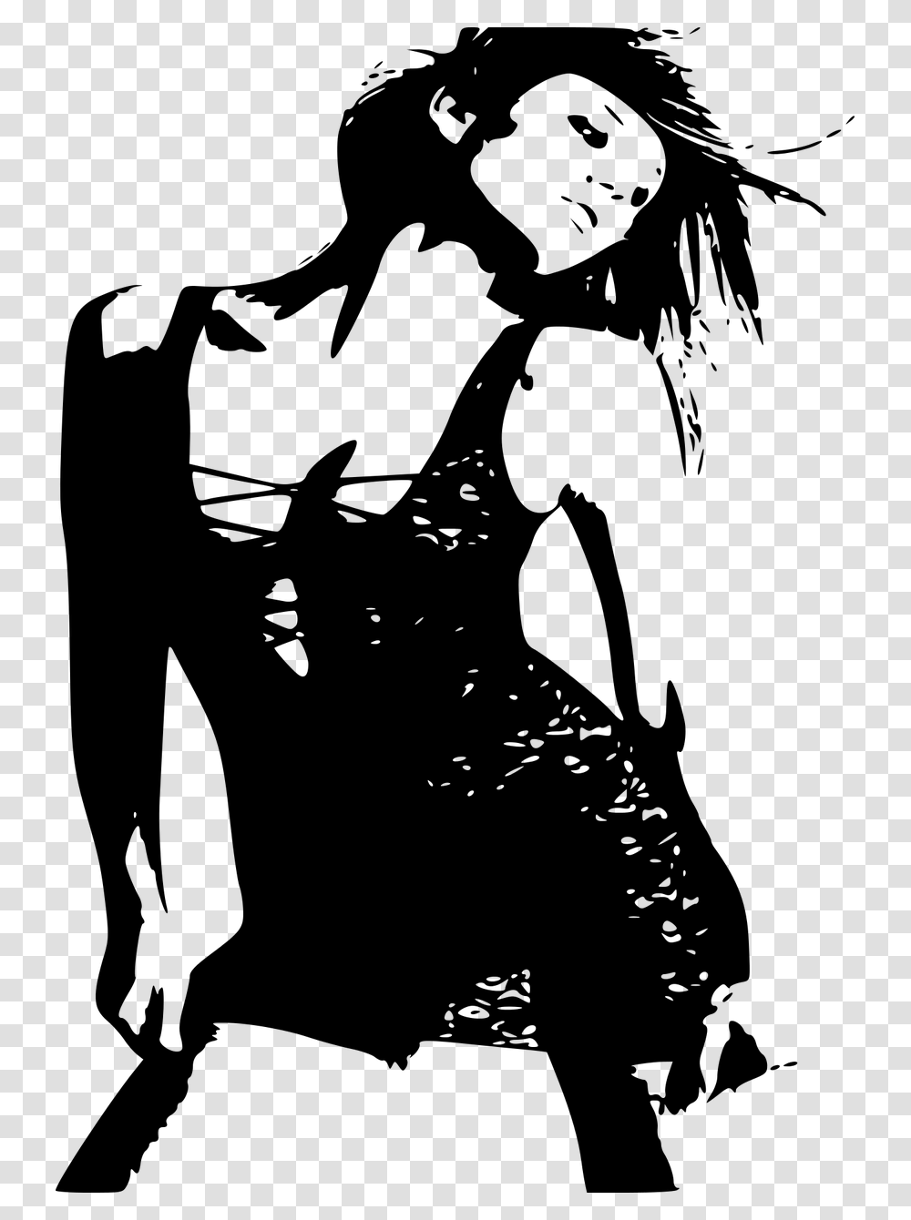 Dance Party Female Dancing Party Girl Silhouette, Gray, World Of Warcraft Transparent Png