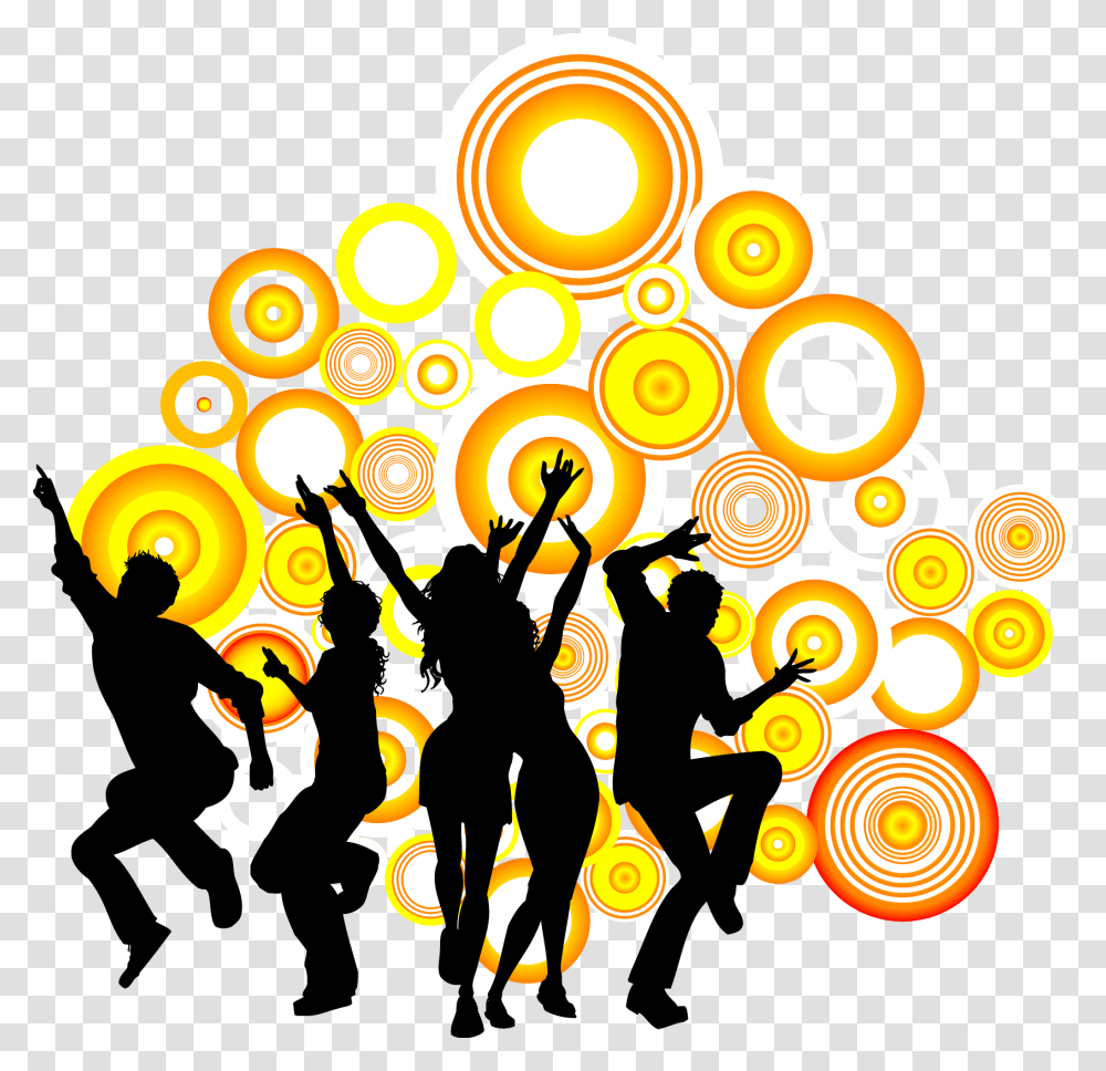 Dance Party Silhouette Royalty Free Dance Party Background, Person, Crowd, Paper Transparent Png