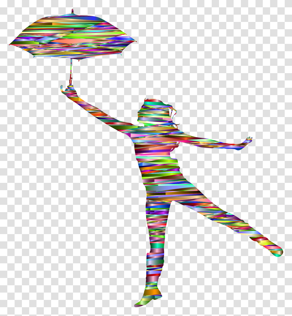 Dance Silhouette Umbrella Clip Art Abstract Human Background, Light, Toy, Kite Transparent Png