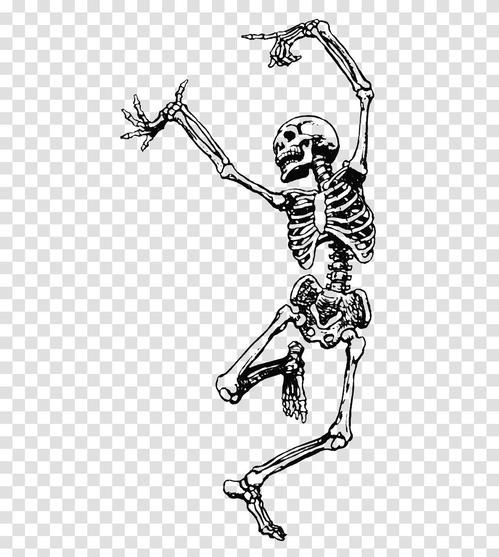 Dance Skeleton Human Skull File Hd Clipart Skeleton With Flower Crown, Cross, Person, Costume Transparent Png