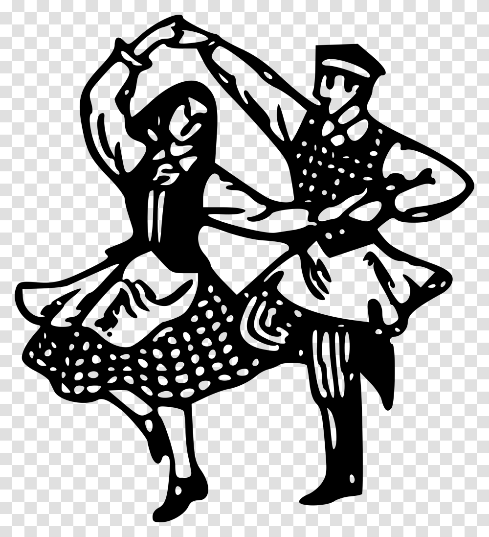 Народный танец силуэт