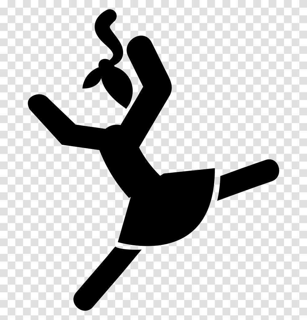 Dancer Girl Comments Girl Icon Dance, Silhouette, Stencil, Hammer, Tool Transparent Png