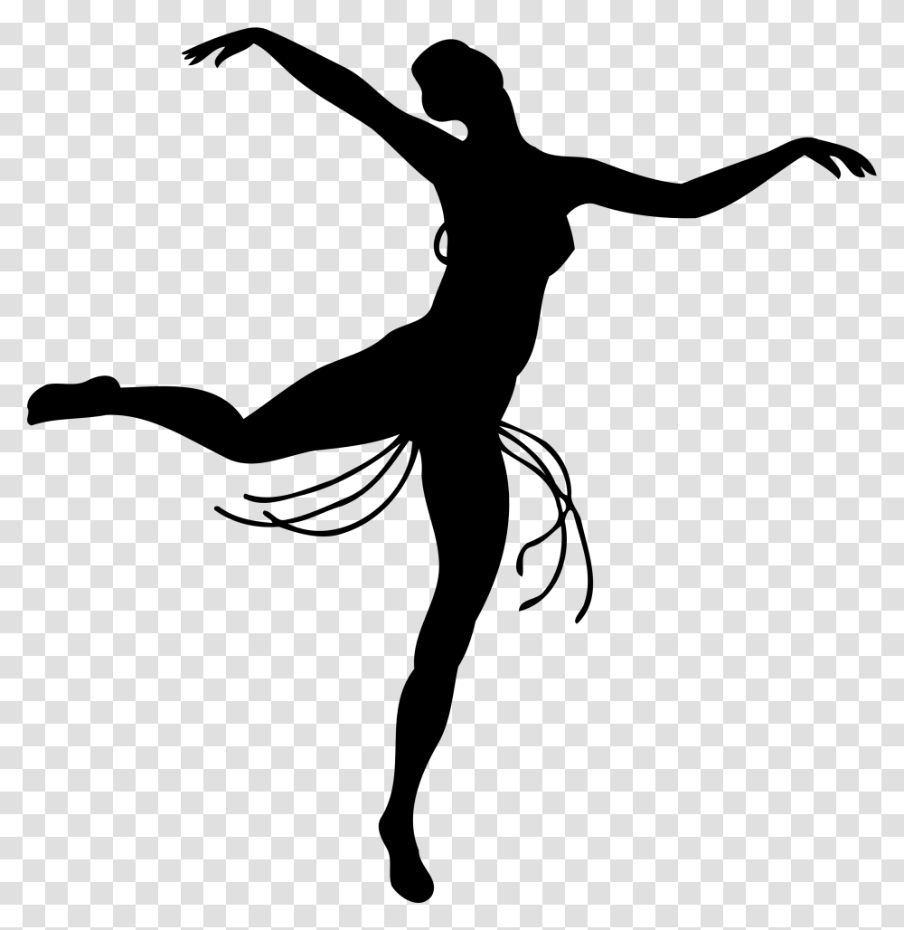 Dancer Silhouette In Pose Vector Clipart Image, Gray, Outdoors Transparent Png