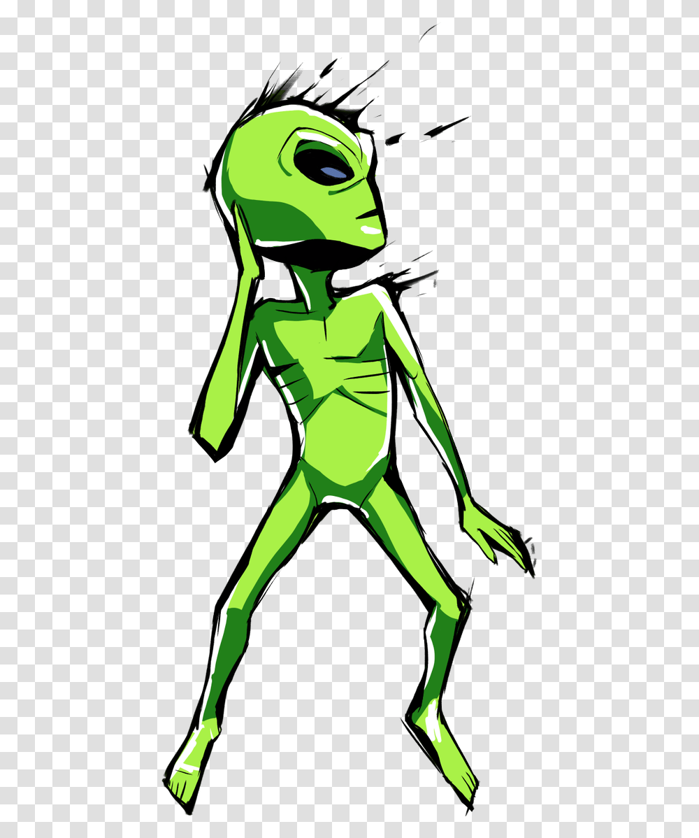 Dancing Alien Team Siivagunner, Green, Person, Animal, Insect Transparent Png