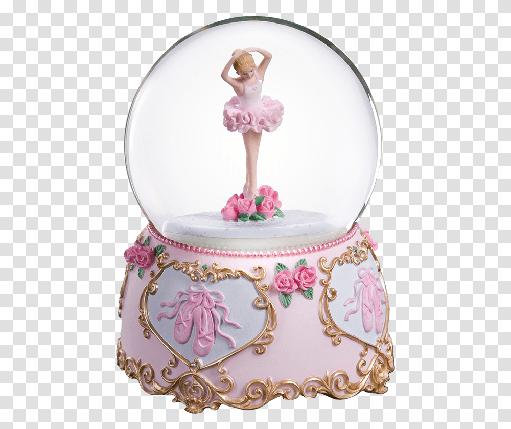 Dancing Ballerina Snow Globe, Figurine, Birthday Cake, Dessert, Food Transparent Png