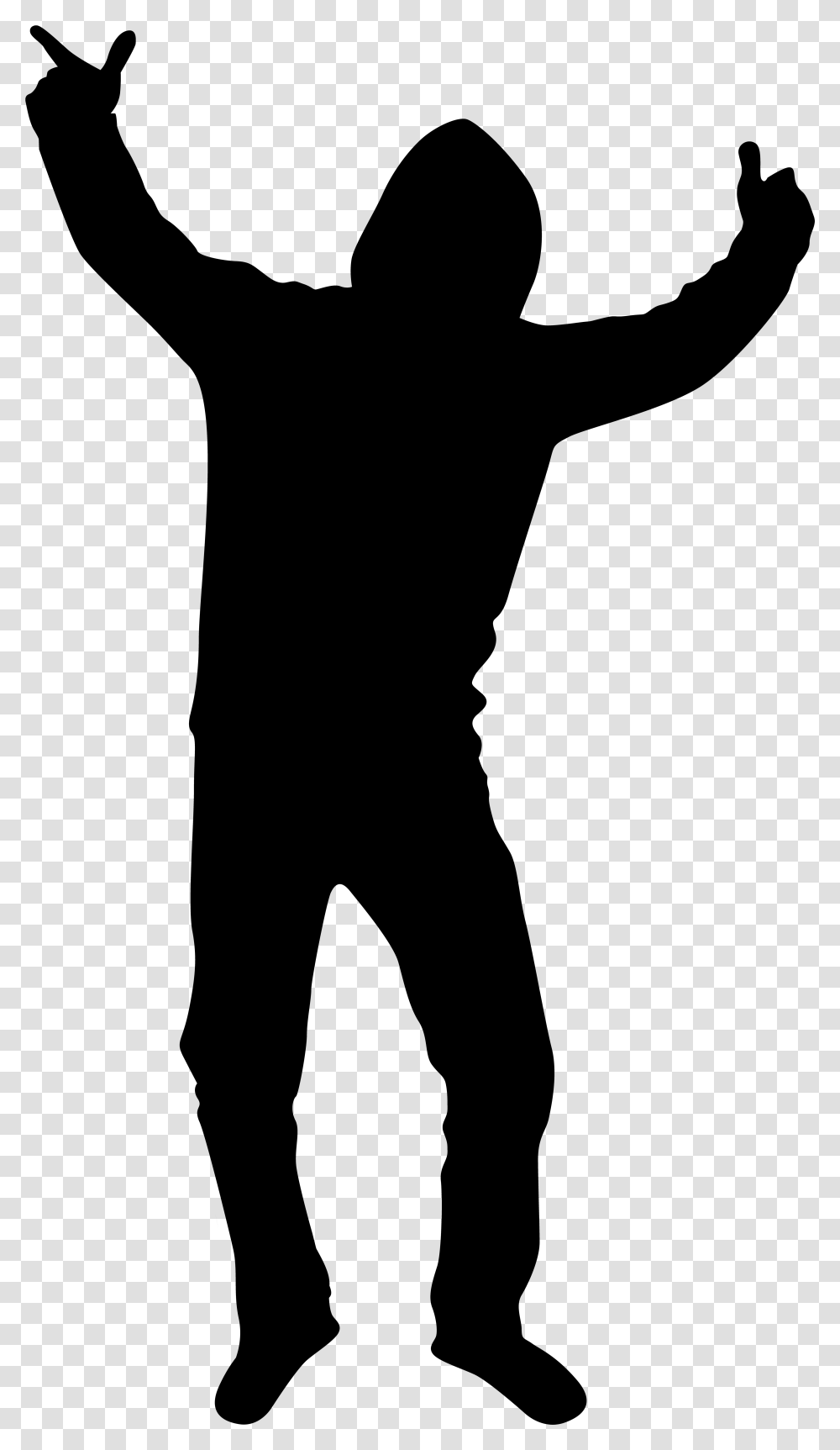 Dancing Boy Silhouette Clip Art Image Silhouette Boy, Gray Transparent Png