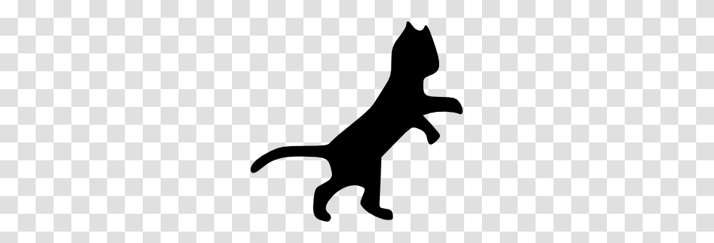 Dancing Cat Clip Art, Silhouette, Stencil, Animal, Mammal Transparent Png