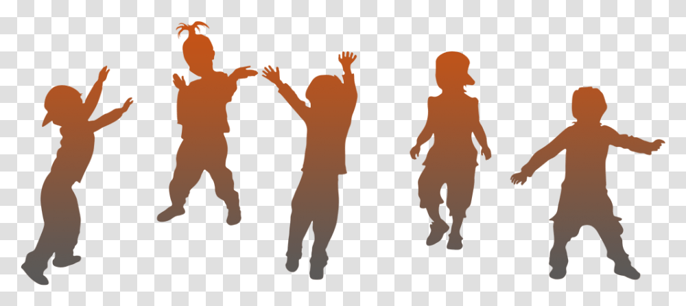 Dancing Clipart Kids Playing Silhouette Clipart, Cross, Word Transparent Png