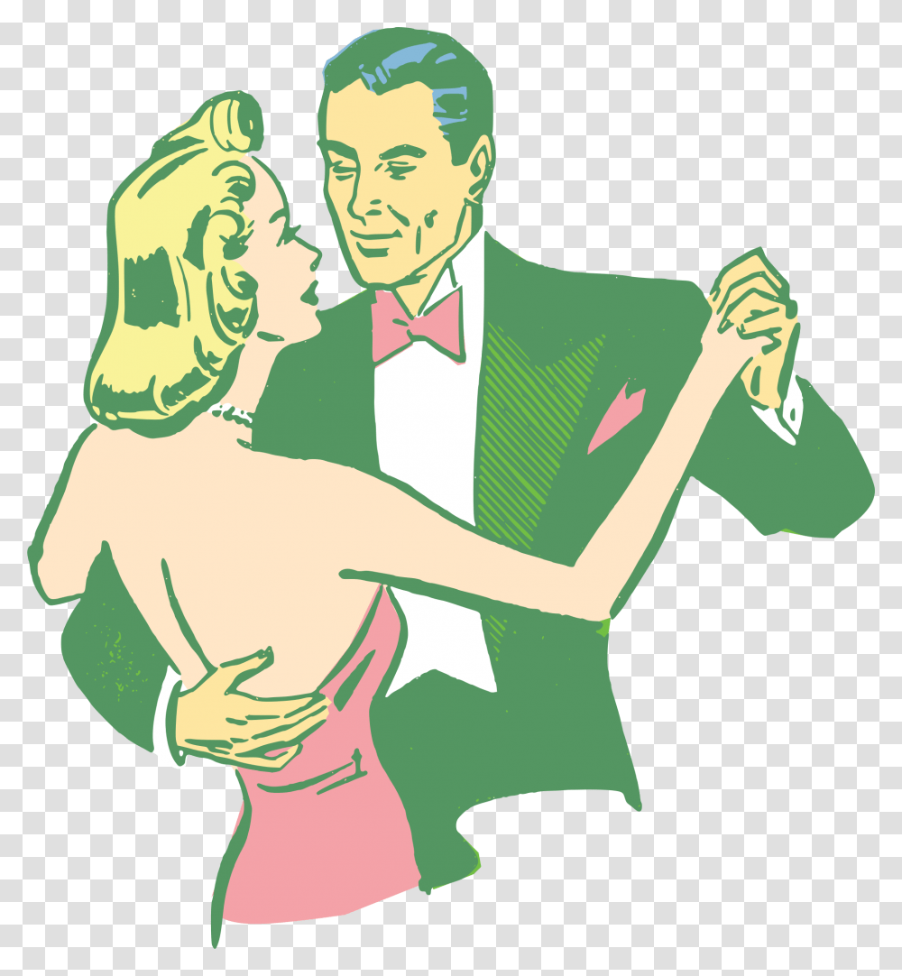 Dancing Couple Colorized Clip Arts, Person, Leisure Activities, Hug Transparent Png