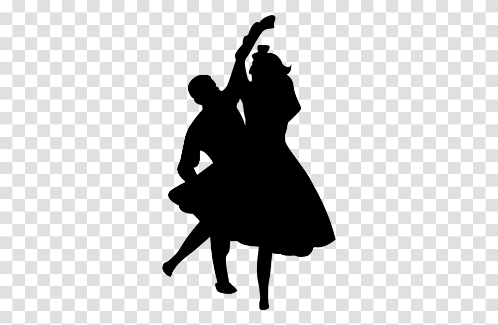 Dancing Couple Fifties Clip Art Free Vector, Silhouette, Dance Pose, Leisure Activities, Person Transparent Png