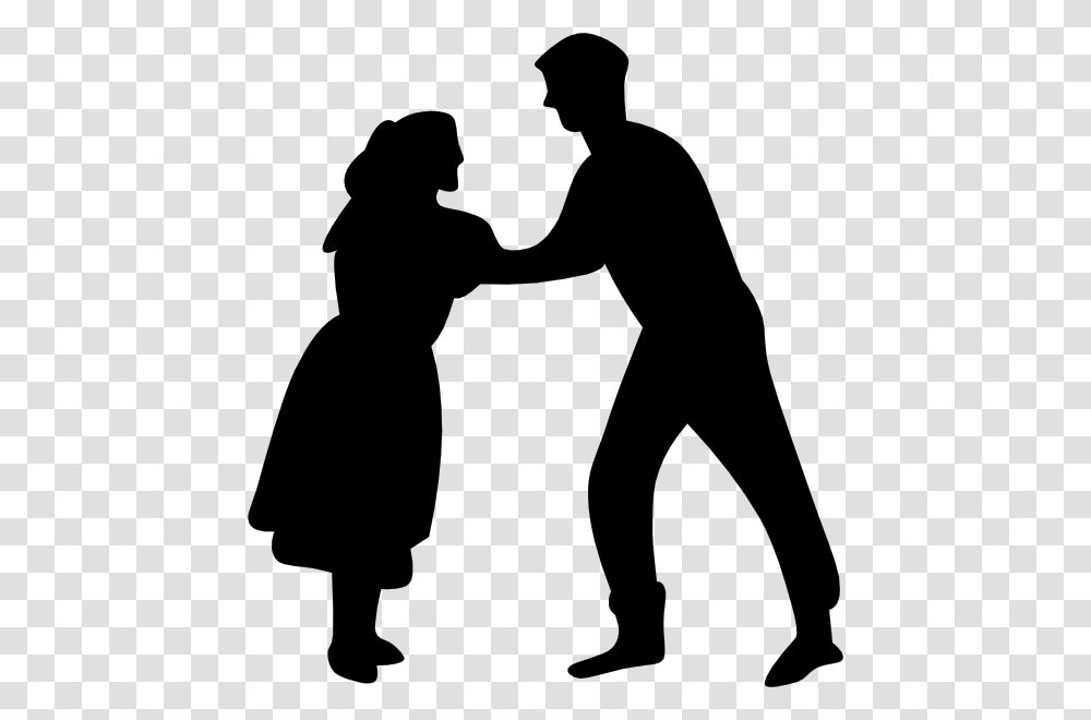 Dancing Couple Fifties Clip Art Free Vector, Silhouette, Person, Hand, Duel Transparent Png