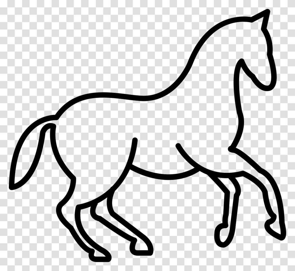 Dancing Horse Outline Horse Outline, Colt Horse, Mammal, Animal, Antelope Transparent Png