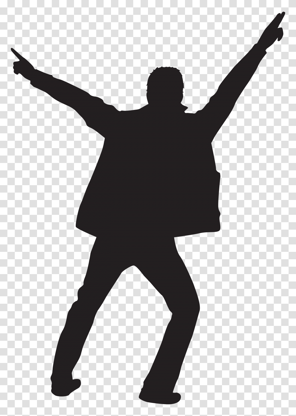 Dancing Man Silhouette Clip Art, Word, Number Transparent Png