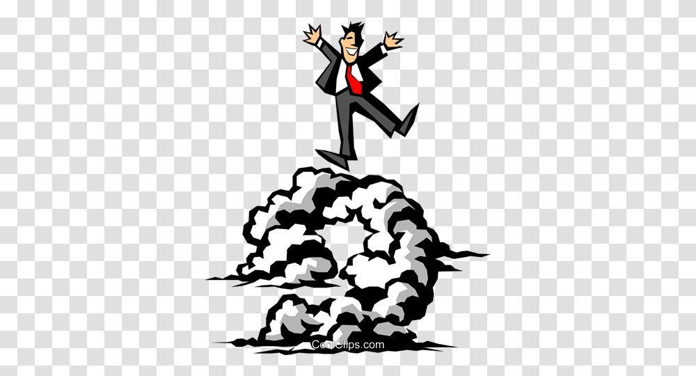 Dancing On Cloud Nine Royalty Free Vector Clip Art Illustration, Performer, Person, Human, Outdoors Transparent Png
