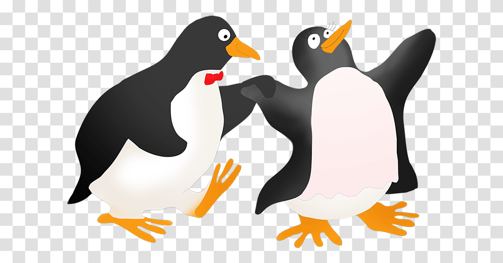 Dancing Penguin Couple Adlie Penguin, Bird, Animal, King Penguin Transparent Png