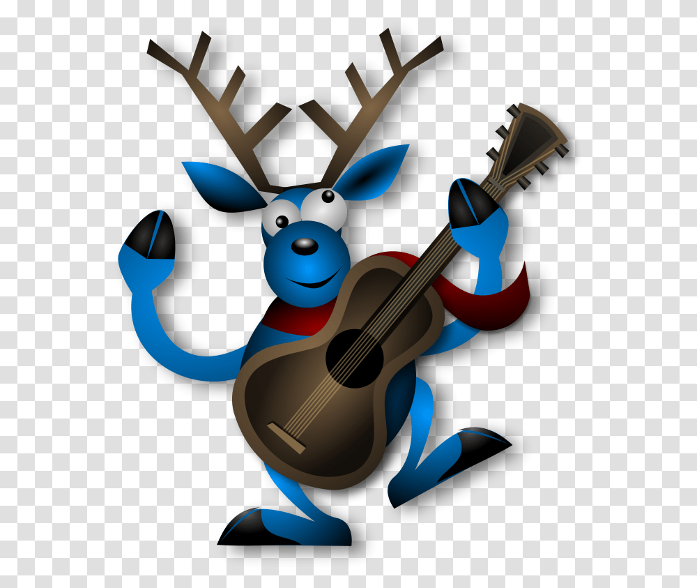 Dancing Reindeer 1 Free Clip Art Reindeer, Leisure Activities, Guitar, Musical Instrument, Violin Transparent Png
