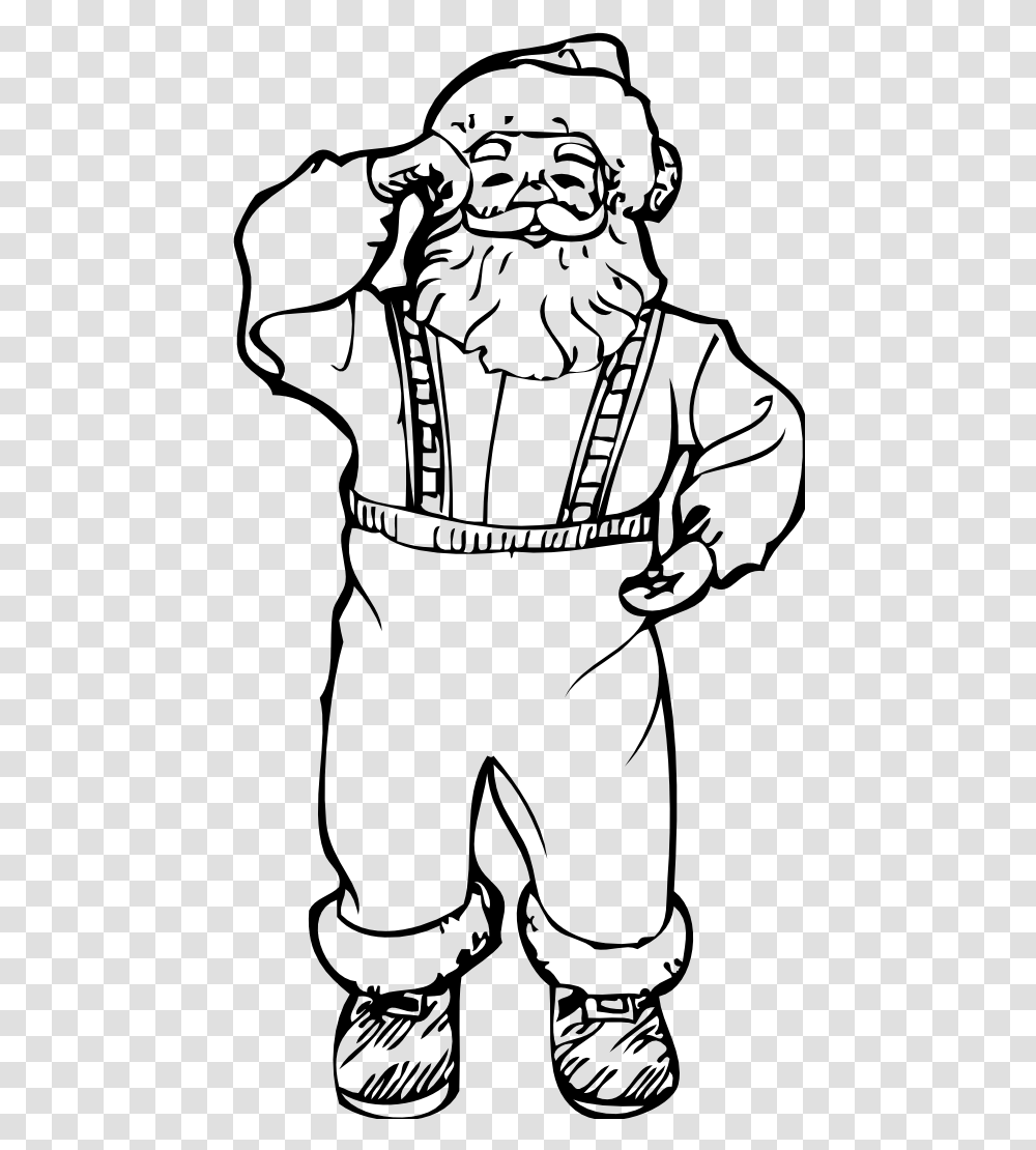 Dancing Santa Clip Art, Drawing, Stencil, Doodle, Sleeve Transparent Png