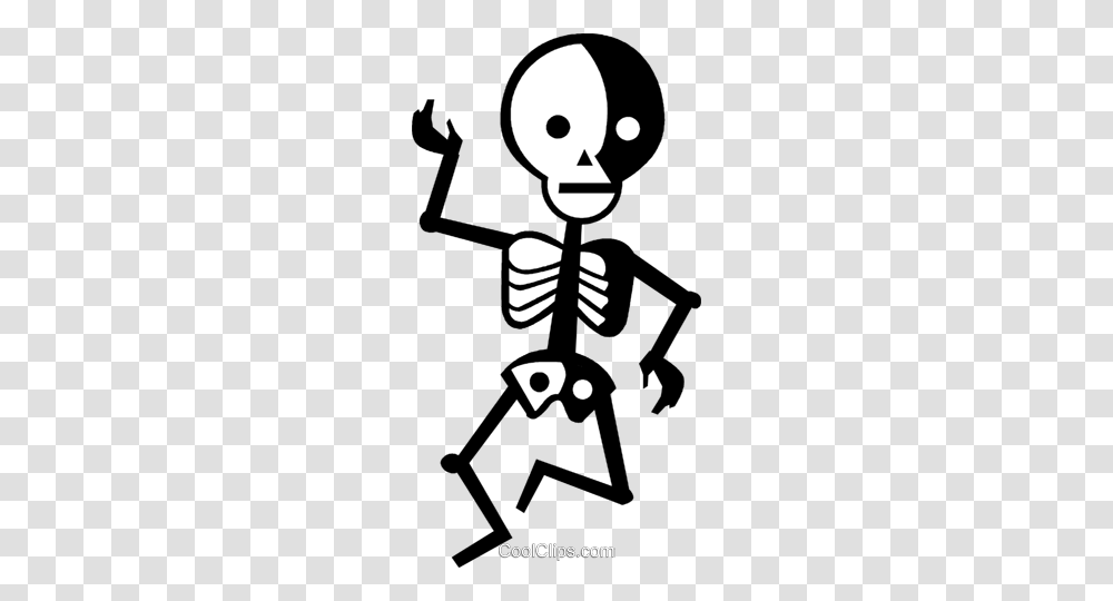 Dancing Skeleton Royalty Free Vector Clip Art Illustration, Face, Stencil, Head, Alien Transparent Png