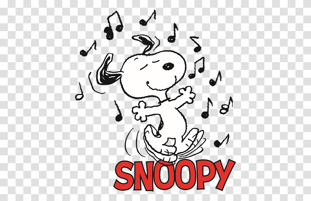 Dancing Snoopy, Poster, Advertisement, Stencil, Hand Transparent Png