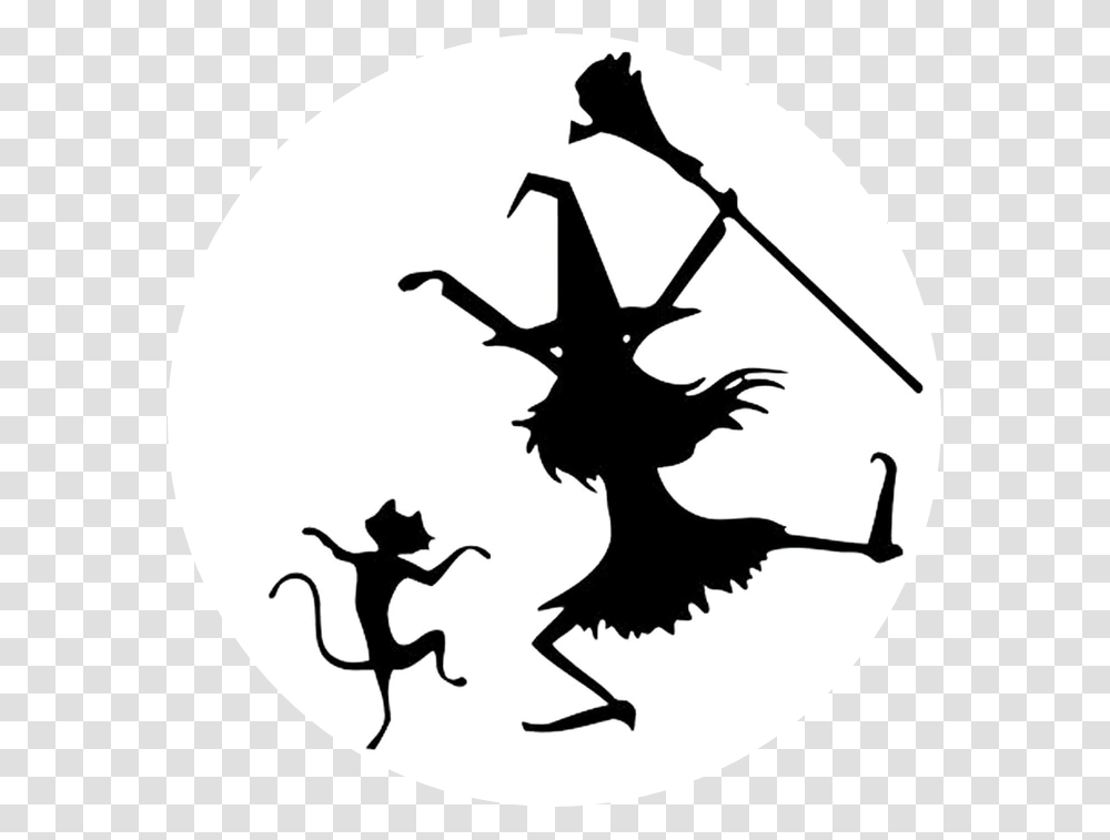 Dancing Witch Clipart, Emblem, Stencil, Silhouette Transparent Png