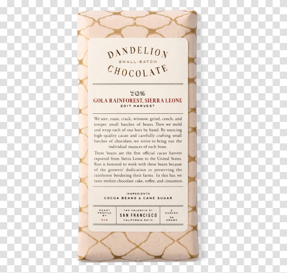 Dandelion Chocolate, Book, Page, Flyer Transparent Png