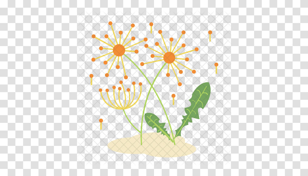 Dandelion Flower Icon Motif, Art, Pattern, Weapon, Weaponry Transparent Png