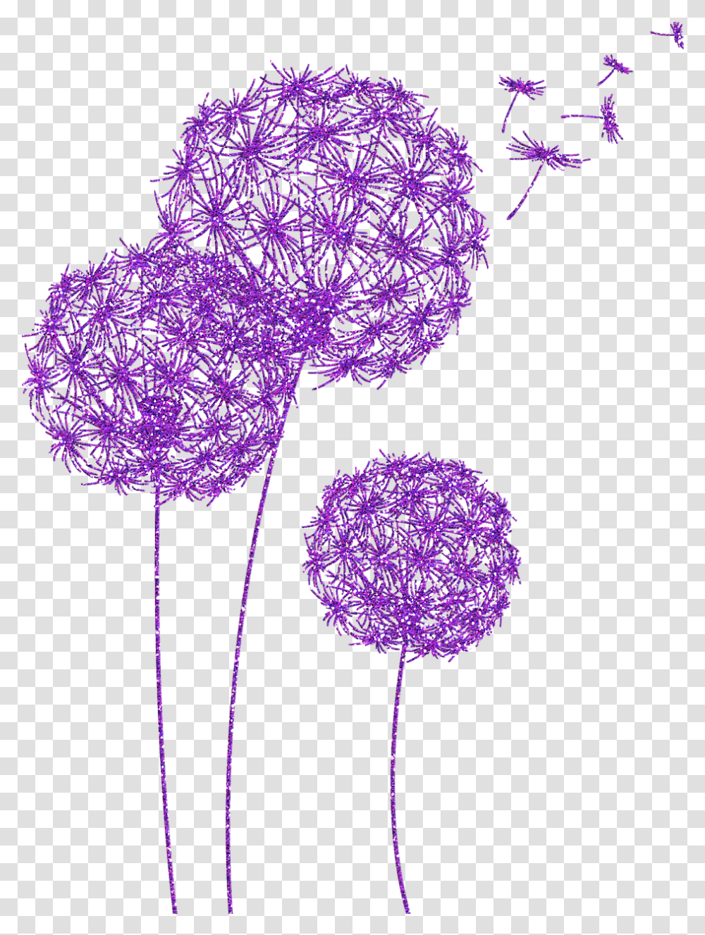 Dandelions Purple Glitter Free Image On Pixabay Purple Flower Drawing, Plant, Outdoors, Cushion, Pattern Transparent Png