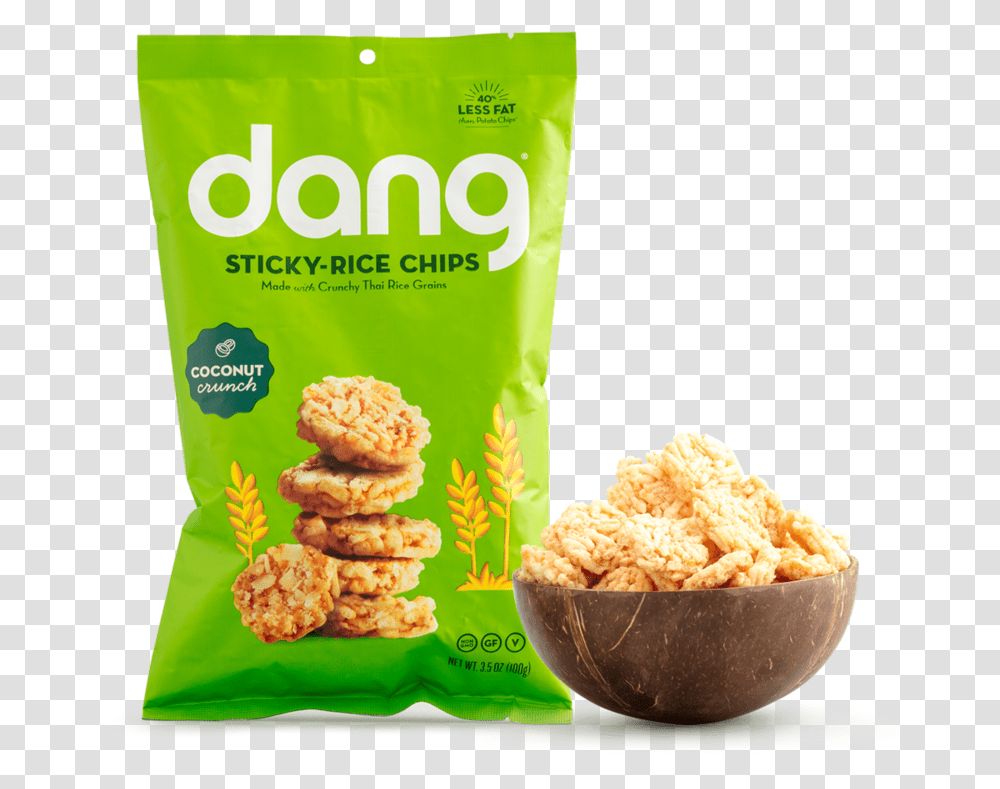 Dang Coconut Rice Chips, Snack, Food, Plant, Breakfast Transparent Png