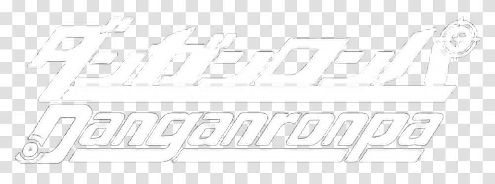 Danganronpa Japanese English White Logo Made By Danganronpa The Animation Logo, Label, Word Transparent Png